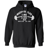 Maximus Blue Line Barbell Club  Hoodie 8 oz.
