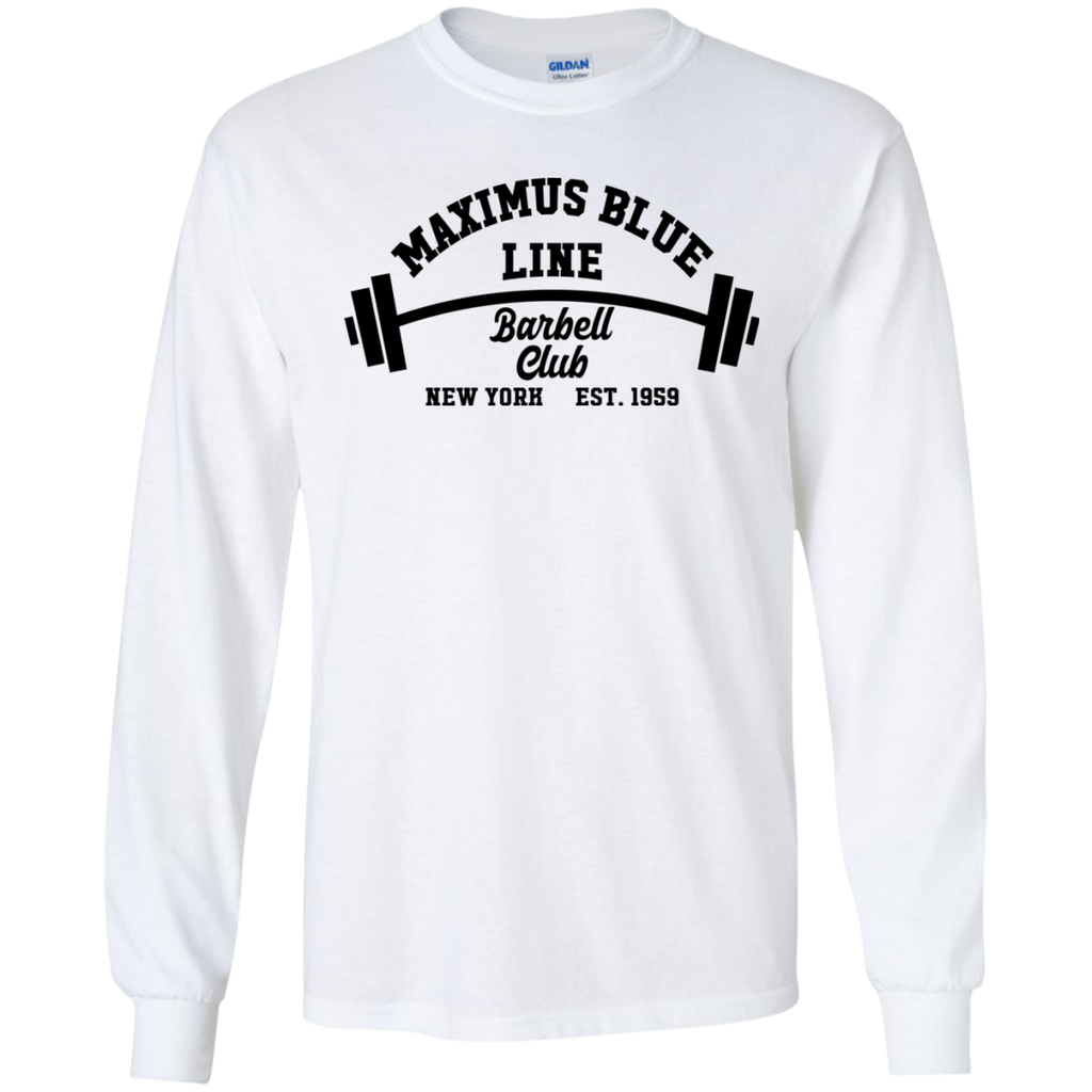 Maximus Blue Line Barbell Club Long Sleeve T-Shirt