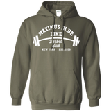 Maximus Blue Line Barbell Club  Hoodie 8 oz.