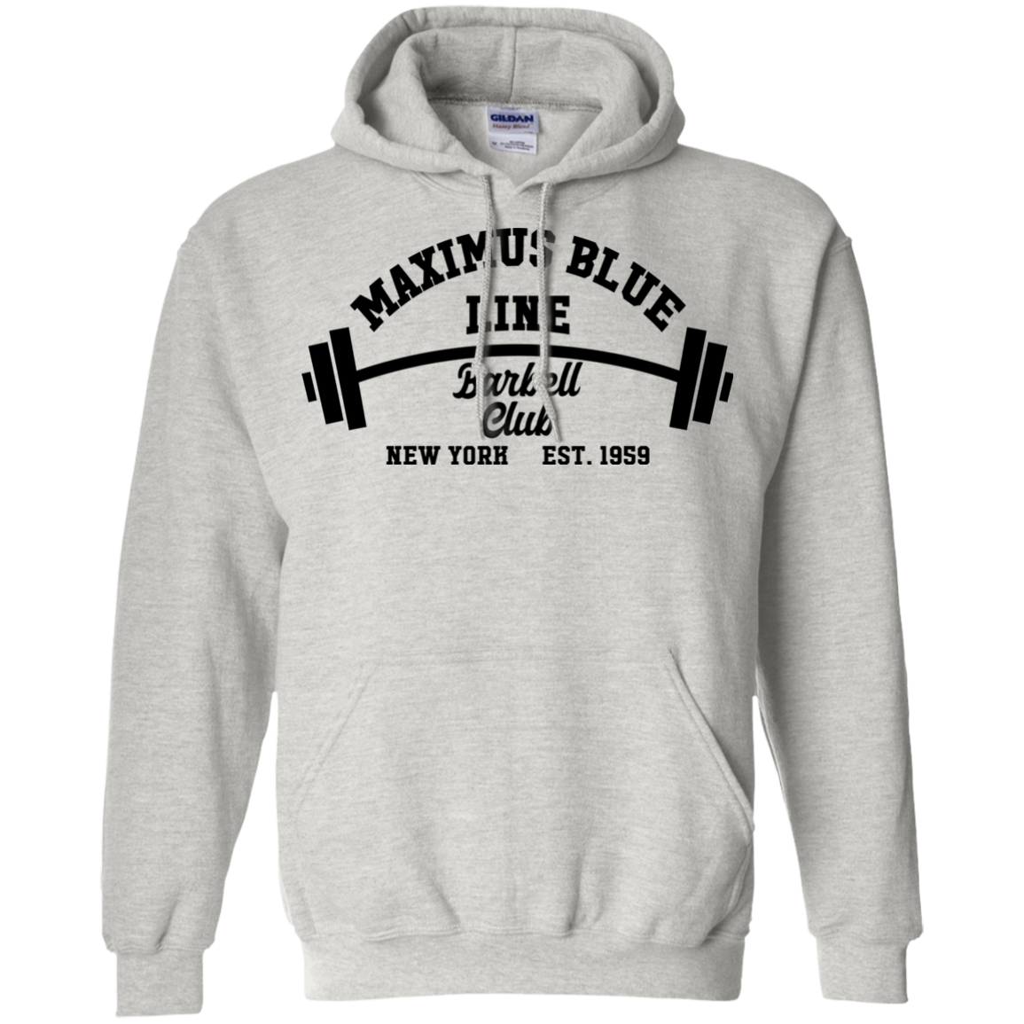 Maximus Blue Line Barbell Club Hoodie 8 oz.