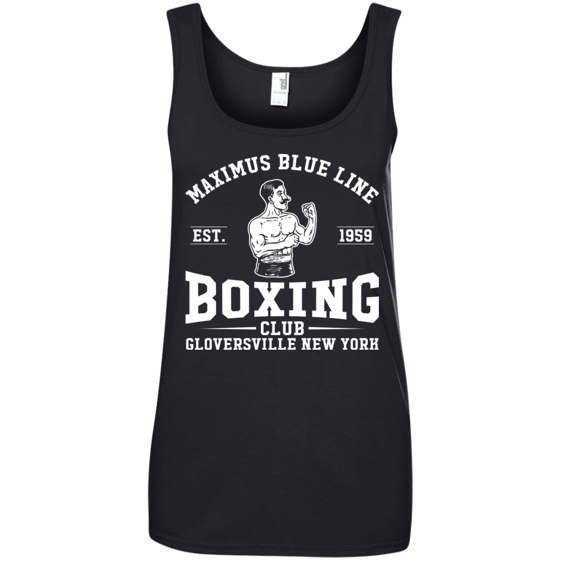 Maximus Blue Line Boxing Club Ladies  Ringspun Cotton Tank Top