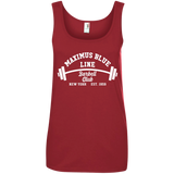 Maximus Blue Line Barbell Club Ladies Ringspun Cotton Tank Top