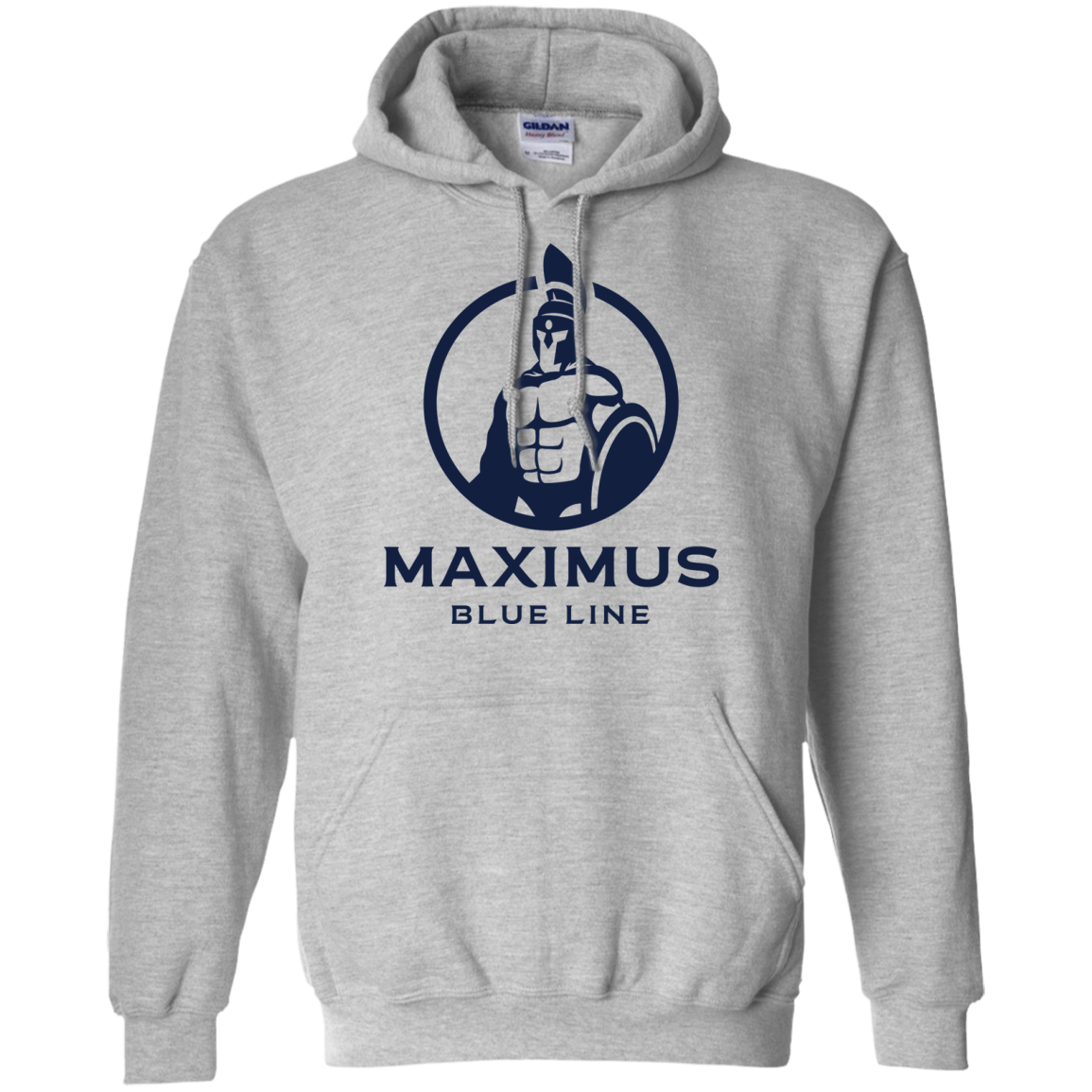 The Maximus Blue Line logo hoodie.