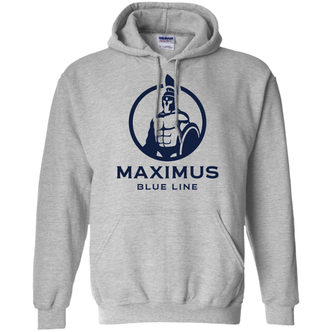 The Maximus Blue Line logo hoodie.