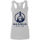 Maximus Blue Line logo ladies racerback tank