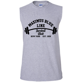 Maximus Blue Line Barbell Club Sleeveless T-Shirt