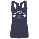 Maximus Blue Line Barbell Club Ladies Softstyle Racerback Tank