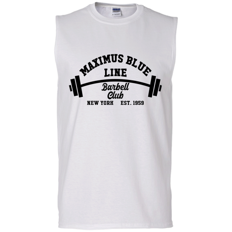 Maximus Blue Line Barbell Club Sleeveless T-Shirt