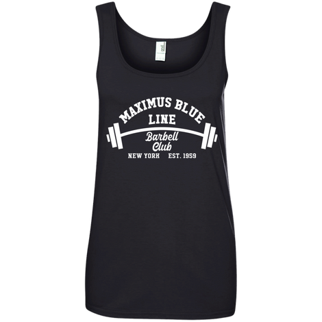 Maximus Blue Line Barbell Club Ladies Ringspun Cotton Tank Top
